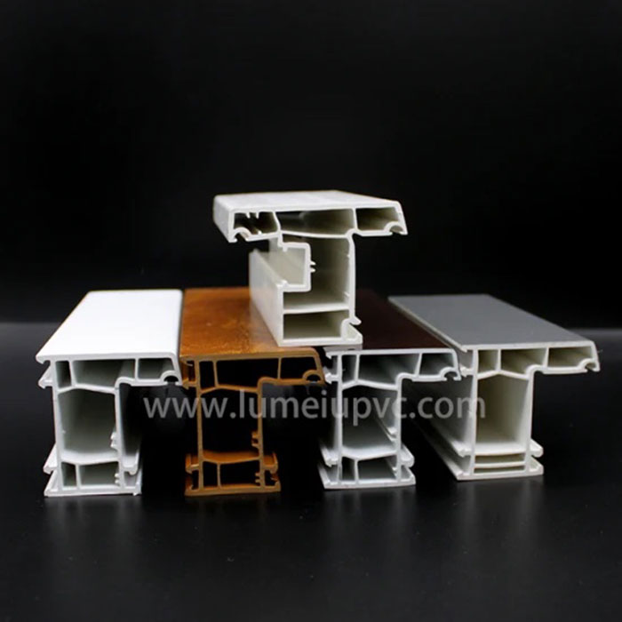 Perfiles de ventana de PVC de UPVC serie abatible sin plomo