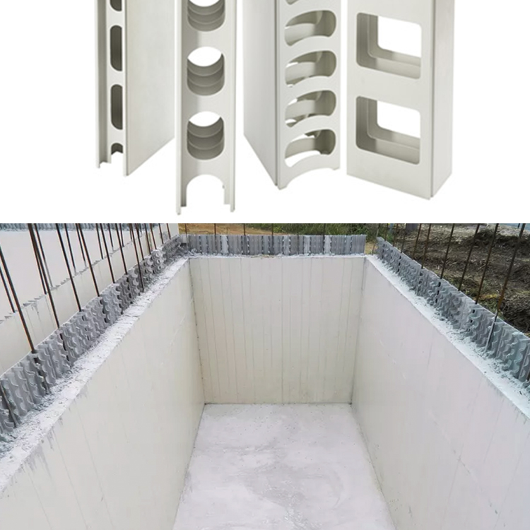 Paneles de forma de hormigón de PVC Encofrado de encofrado de plástico para hormigón
