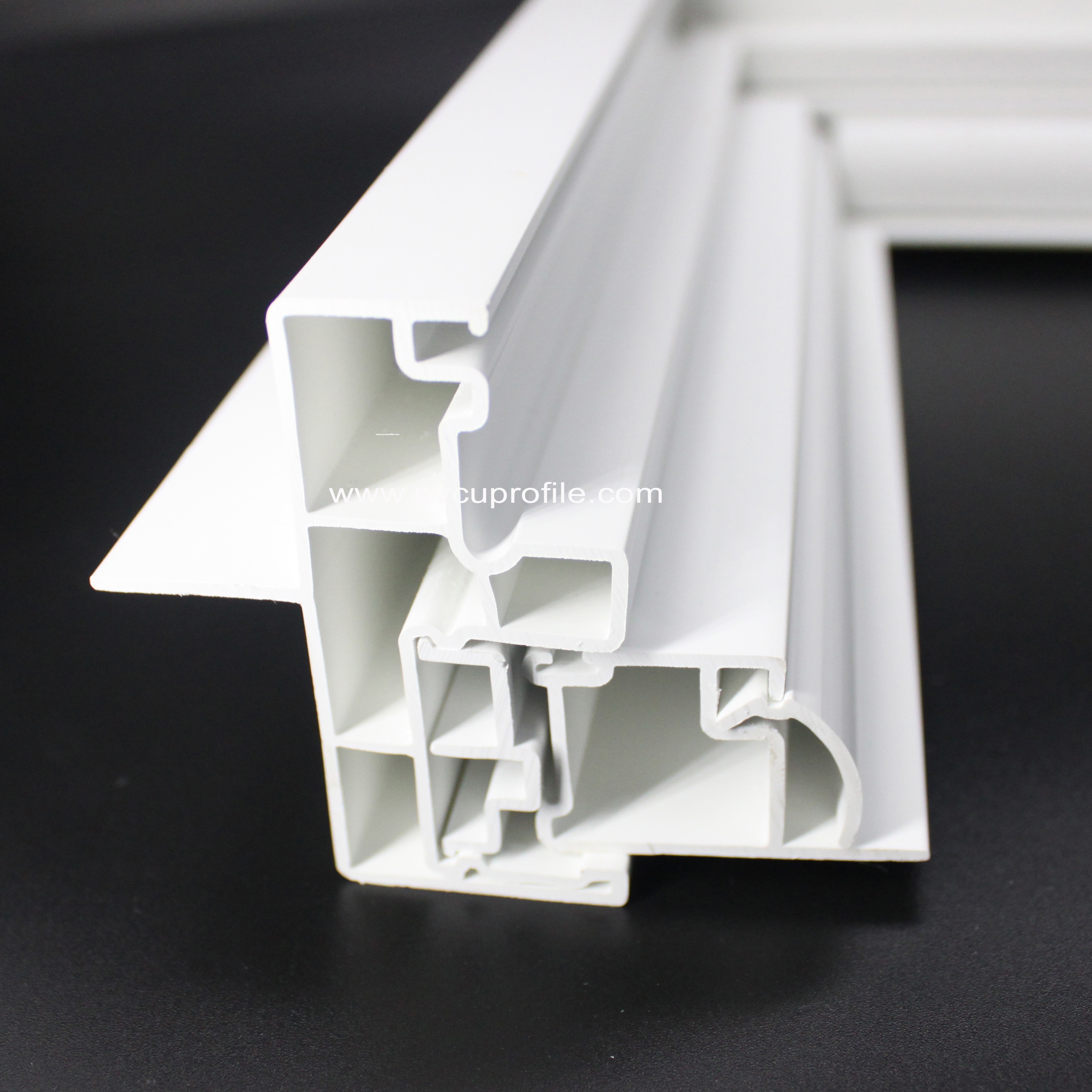 Americano Linea Perfil de guillotina corredizo PVC uPVC Hoja Movil Ventanas de PVC