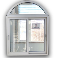 Vidrio de doble vidrio con aislamiento Vinilo simple ventana deslizante con cuadrículas