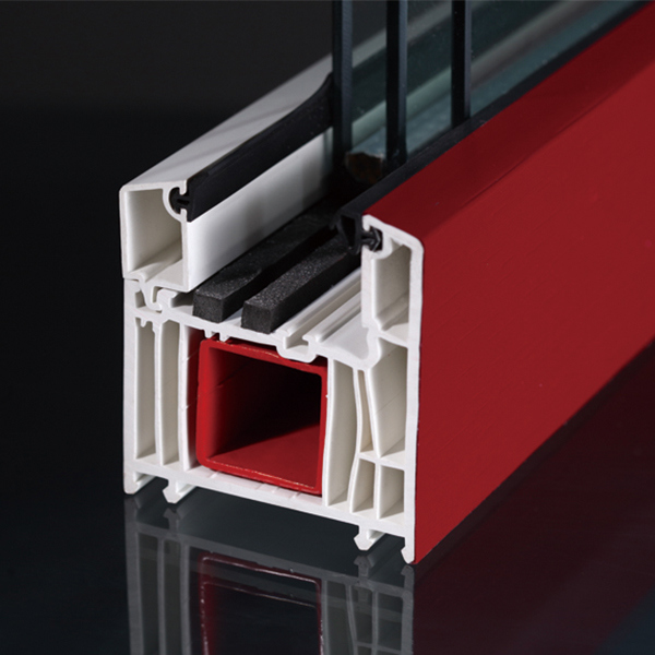 Perfil de PVC de puerta abatible de UPVC en ahorro de energía