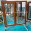 Costo de ventanas de doble acristalamiento de vidrio de puerta de UPVC barato gris