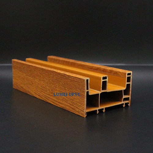 Perfiles UPVC de puerta corrediza de PVC con ventana de 88 mm